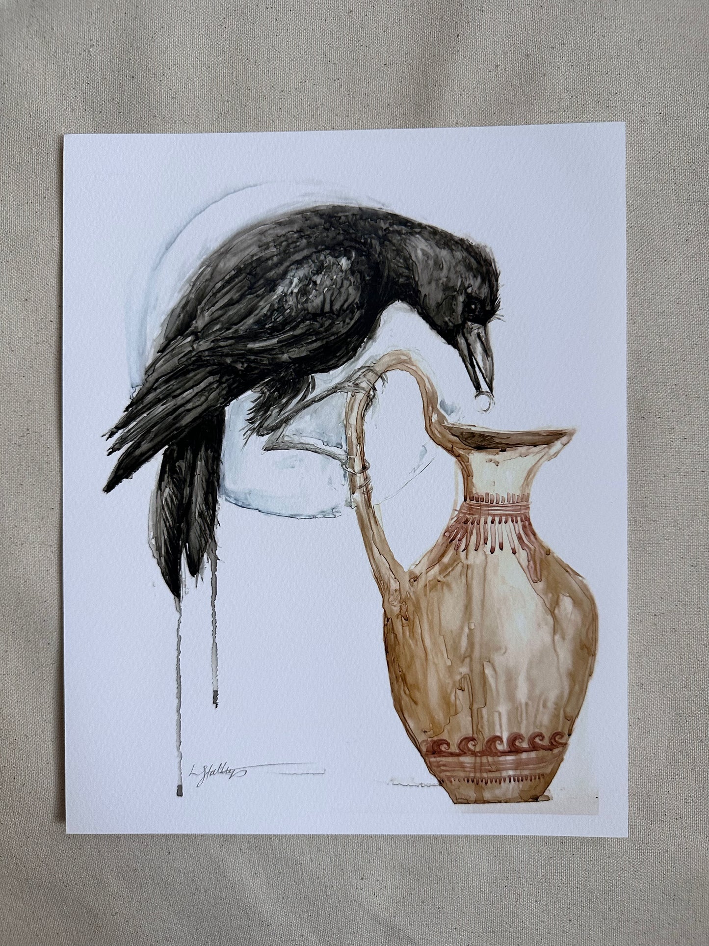 PRINT SALE! “The Crow and Pitcher” archival Giclee print