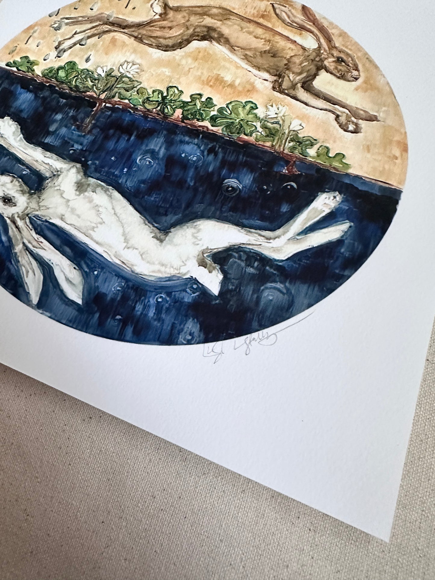 PRINT SALE! “Hares and Bloodroot” archival Giclee print