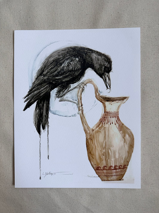 PRINT SALE! “The Crow and Pitcher” archival Giclee print