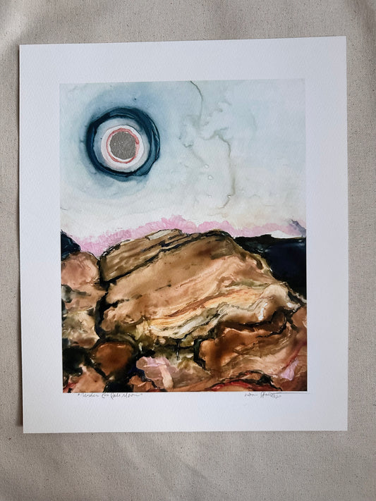 PRINT SALE! “Under the Pale Moon - Silver”  archival Giclee print