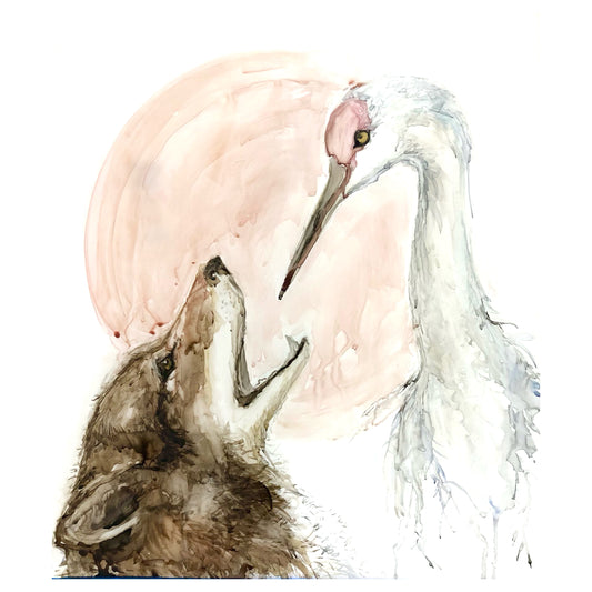 Archival Giclee print - “The Wolf and the Crane”