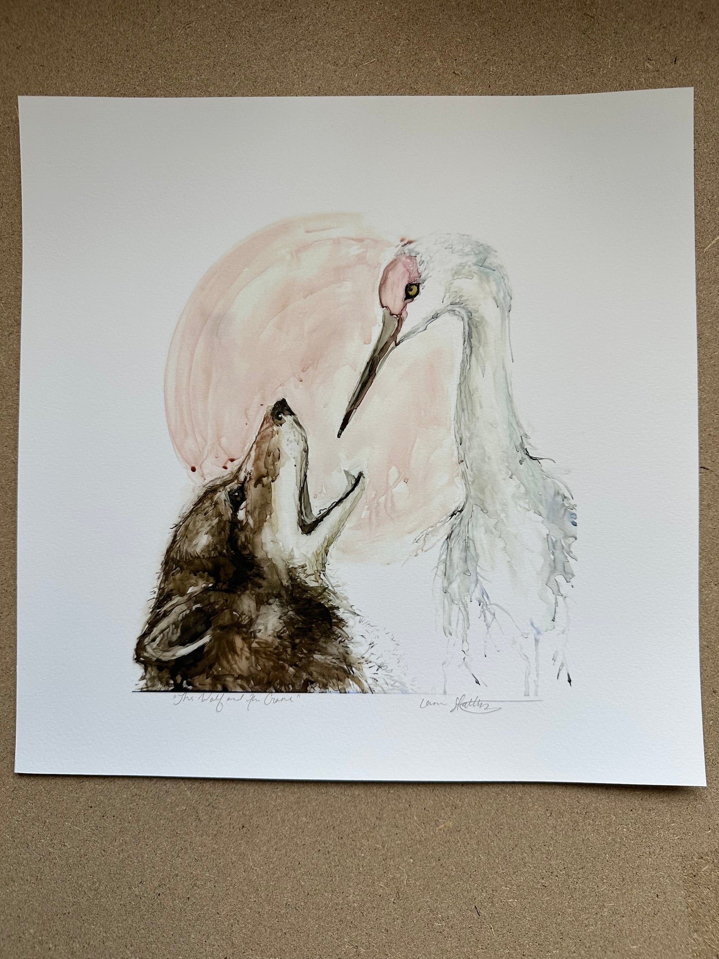 Archival Giclee print - “The Wolf and the Crane”