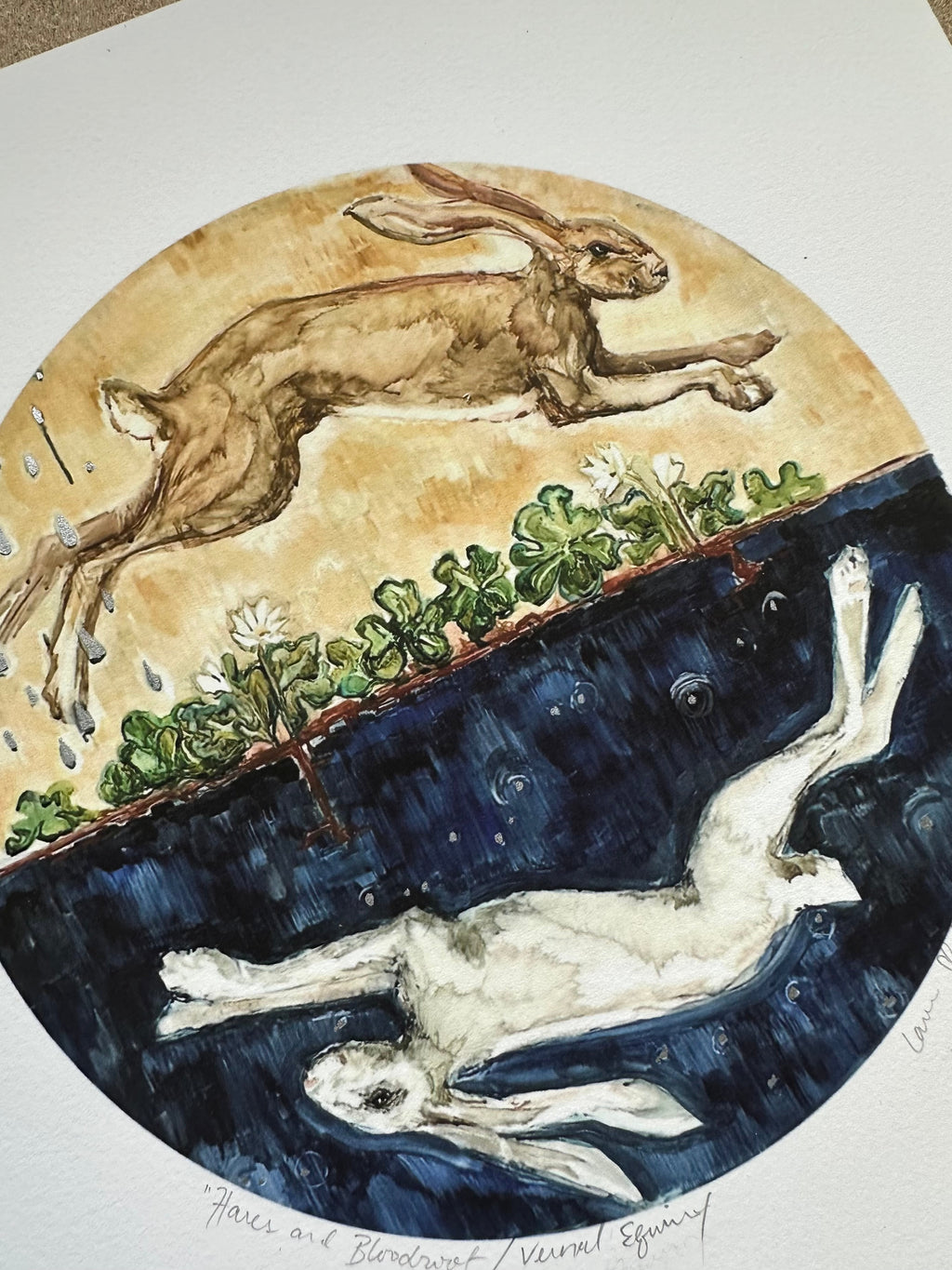 Archival Giclee Print - “Hares & Bloodroot - Vernal Equinox”