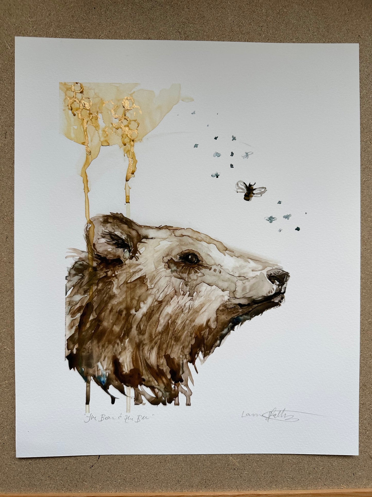 Archival Giclee print - “The Bear and the Bee”