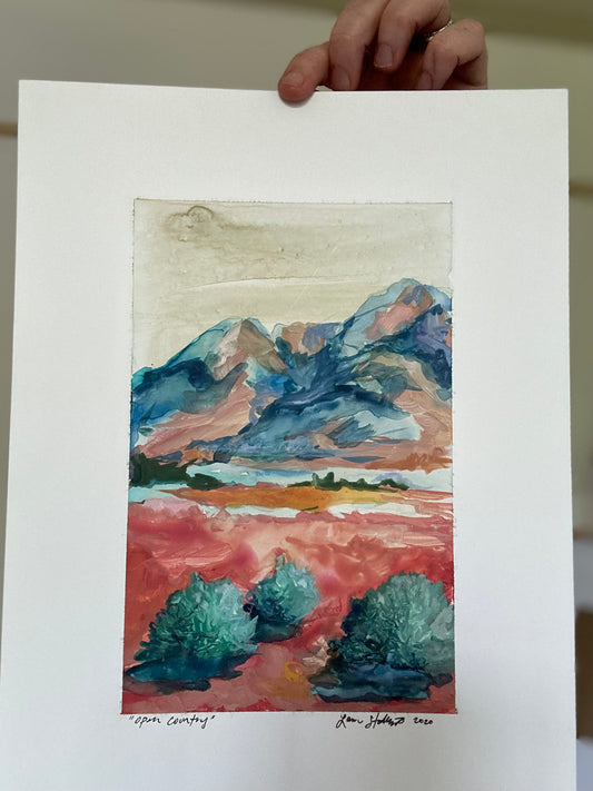 Original watercolor on Yupo - “Open Country”