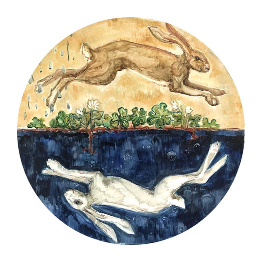 Archival Giclee Print - “Hares & Bloodroot - Vernal Equinox”